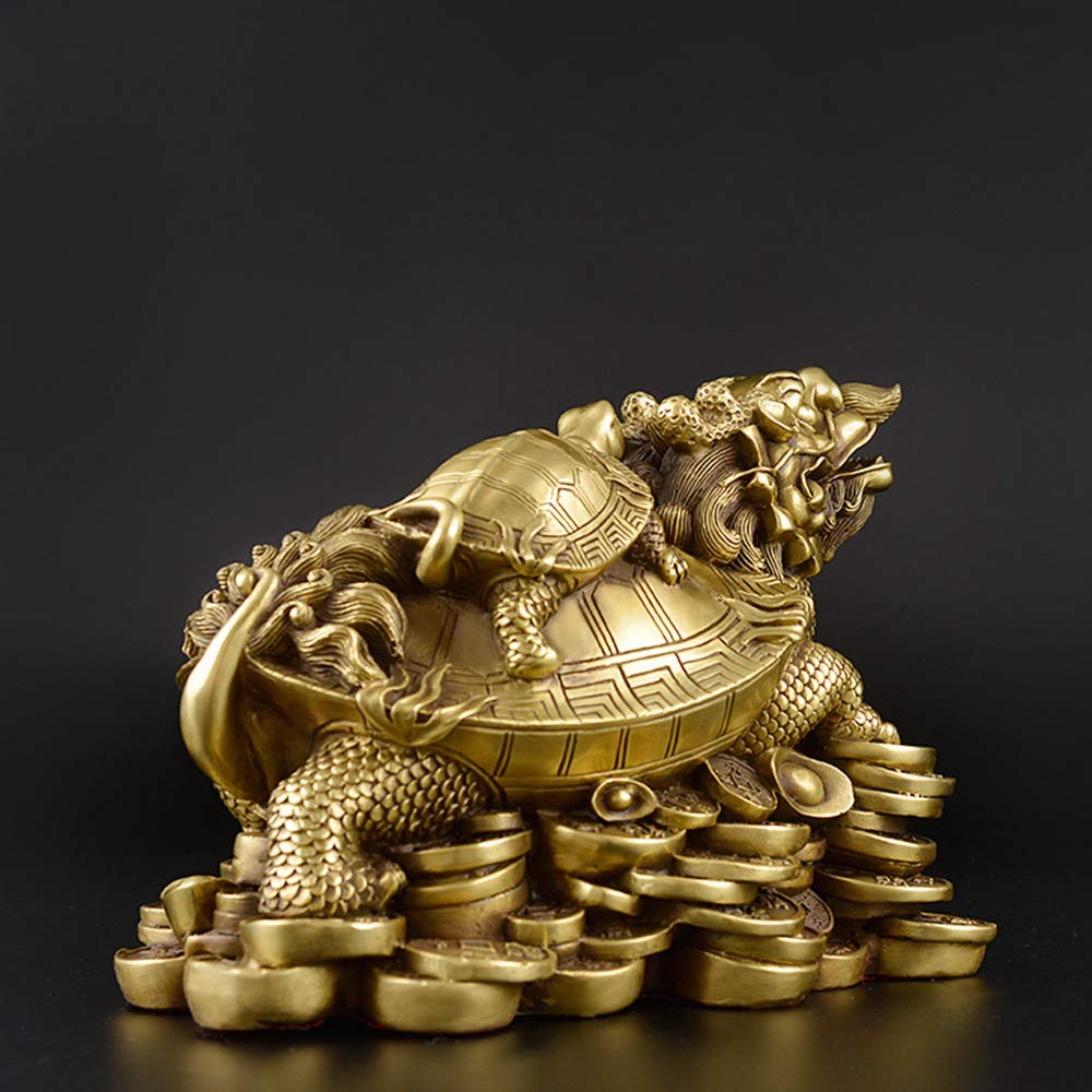 Дракон Черепаха Лонги Родитель и ребенок с пятью императорами Монета Медь Латунь Фэн-шуй Товары Украшение Удача Удача Удача Удача Удача Бизнес