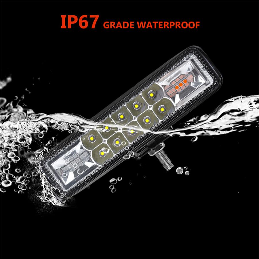 Пара 48 Вт 4800 Лм Автомобильные Мотоциклетные Светодиодные Рабочие Фонари Противотуманные Предупреждающие Мигающие Стробоскопические Лампы