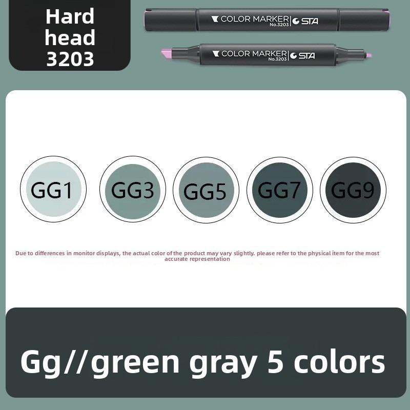 Gray Marker Set Alcohol-Based Art Markers Dual-Tip Brush for Sketching, Painting, Graffiti, Comics, and School Art