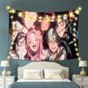 Korean Manga Friends Group Portrait Tapestry, Ins Style Wall Hanging for Bedroom Decor