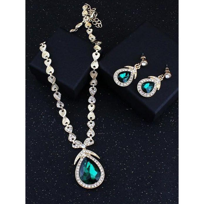 Brand: Shining Diva Fashion Shining Diva Fashion Latest Stylish Design Fancy Crystal Necklace Jewellery Set