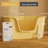Extra Large Semi-Enclosed Cat Litter Box with Anti-Splash Design