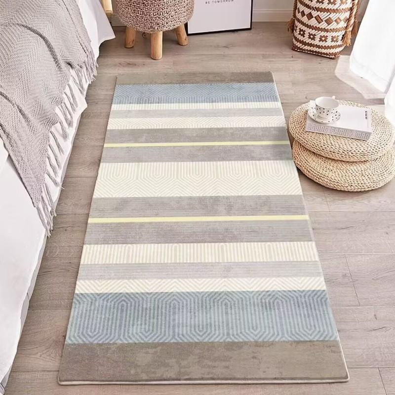 Korean-Style Cream-Coloured Bedroom Bedside Rug, Short Pile Sofa Coffee Table Living Room Floor Mat Foot Mat
