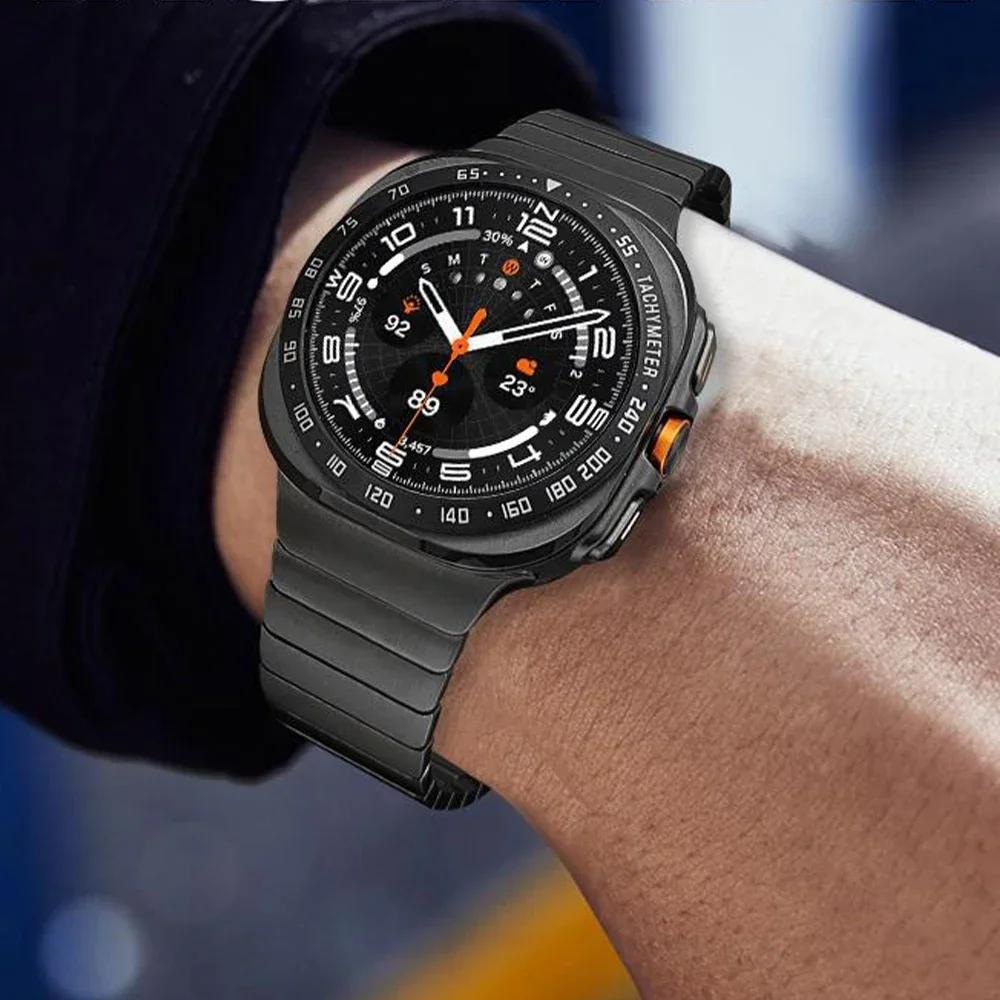 Роскошный титановый ремешок с магнитной застежкой для Samsung Galaxy Watch 8 8 Classic Браслет со звеньями для SAMSUNG GALAXY Ultra 47 мм 2025 Correa