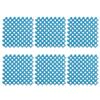 6Pcs 20x20cm NonSlip Splicing Interlocking Floor Mat for Kitchen Bathroom Shower Pool Balcony(Blue )
