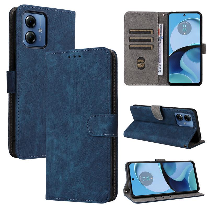 Чехол-книжка для Motorola E14/Moto G14 из искусственной кожи, полная защита корпуса [блокировка RFID], чехол-кошелек