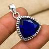 Blue Sapphire Lab-Created Gemstone 925 Sterling Silver Jewelry Pendant Gift For Mom