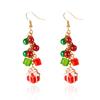 Fashion Christmas Asymmetrical Santa Claus Earrings Dangle for Women Snowman Snowflake Xmas Tree Earring Girls New Year Jewelry