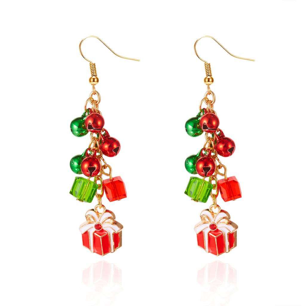 Fashion Christmas Asymmetrical Santa Claus Earrings Dangle for Women Snowman Snowflake Xmas Tree Earring Girls New Year Jewelry