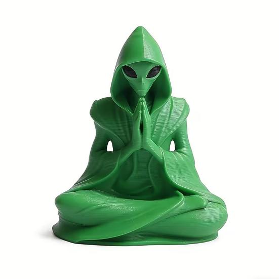 Yousheng 3D-печатная статуэтка инопланетянина для медитации, Дзен-украшение для рабочего стола, Милая инопланетная фигурка для дома и офиса, Научная фантастика