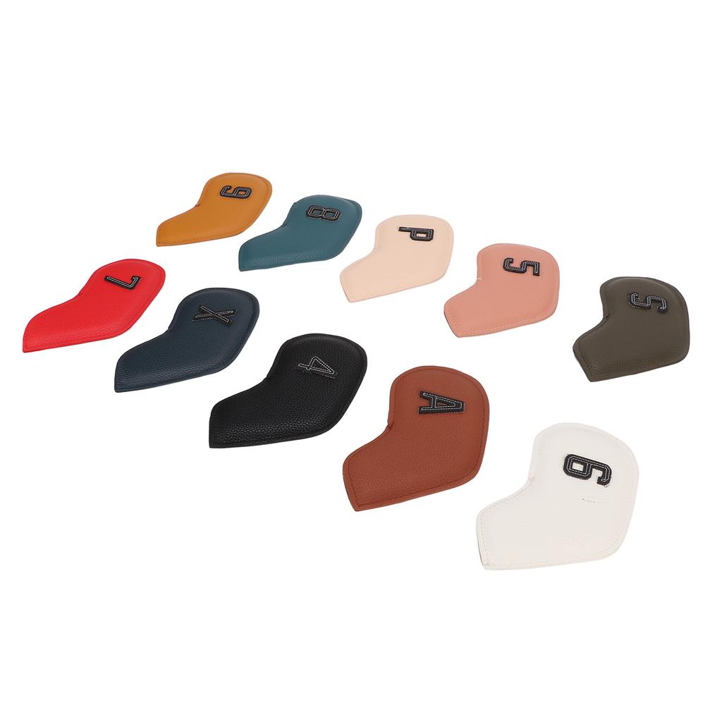 10 шт. чехол для клюшки для гольфа, водонепроницаемый чехол для клюшки для гольфа с цифрами из искусственной кожи для занятий спортом на открытом воздухе