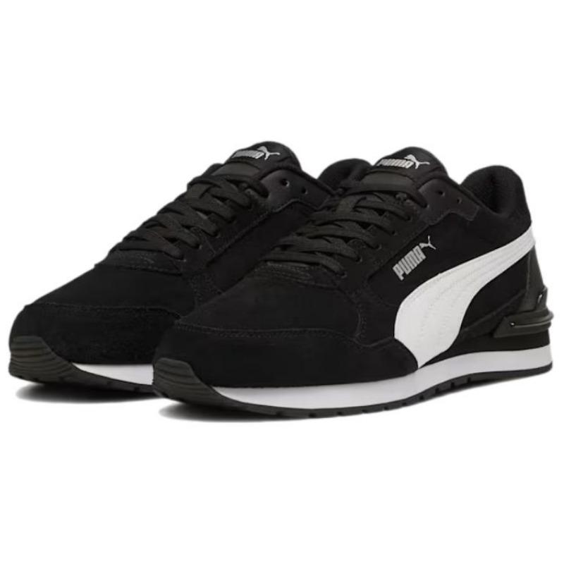 Puma St Runner V4 Унисекс Низкие Повседневные Кроссовки Комфорт Универсальные Износостойкие Черный Белый 399665-01