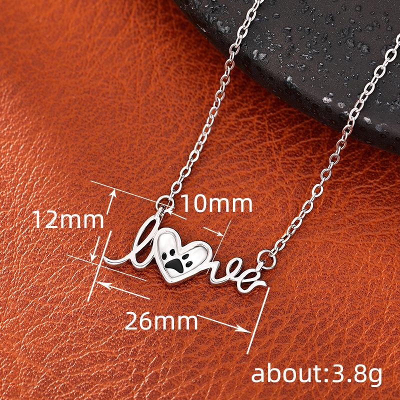 Xiaomi Huitan Cute Cat Paw Pendant Necklace for Women Silver Color Party Versatile Metal Jewelry Heart Design Romantic Love Accessories