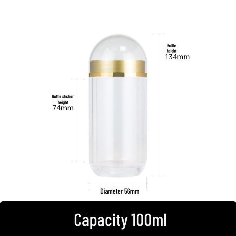 Premium 100ML Acrylic Medicine Bottle with 60 Capsules