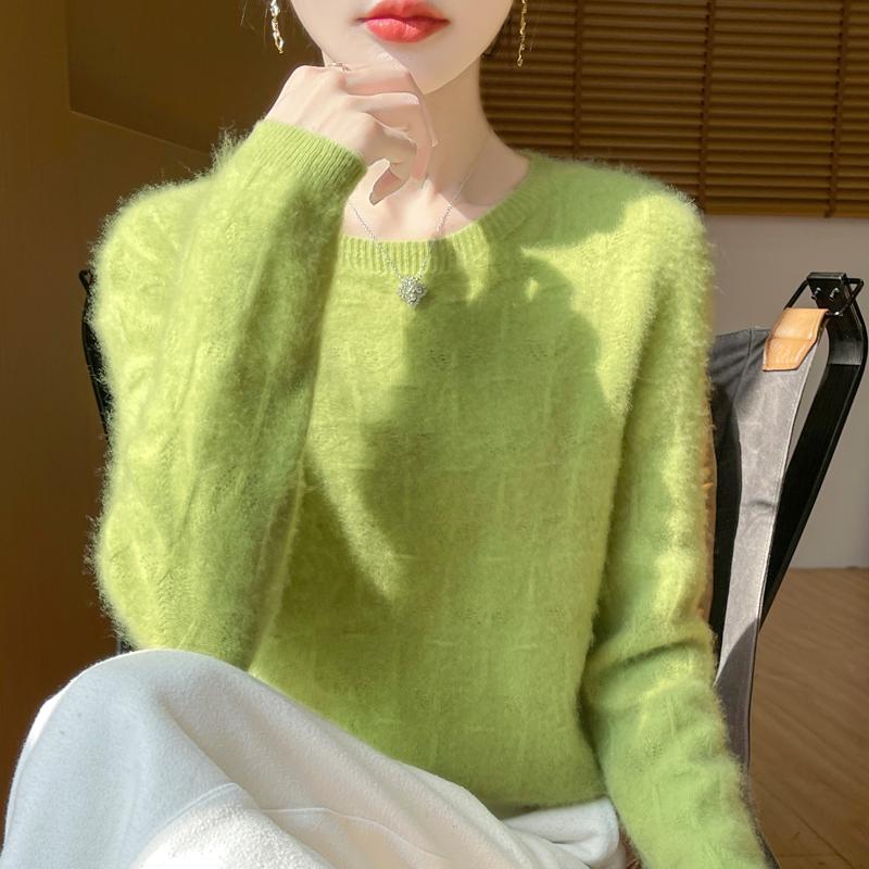 Женский кашемировый свитер Qinghe кашемир 30% кашемир 70% шерсть осенне-зимний пуловер теплый и модный