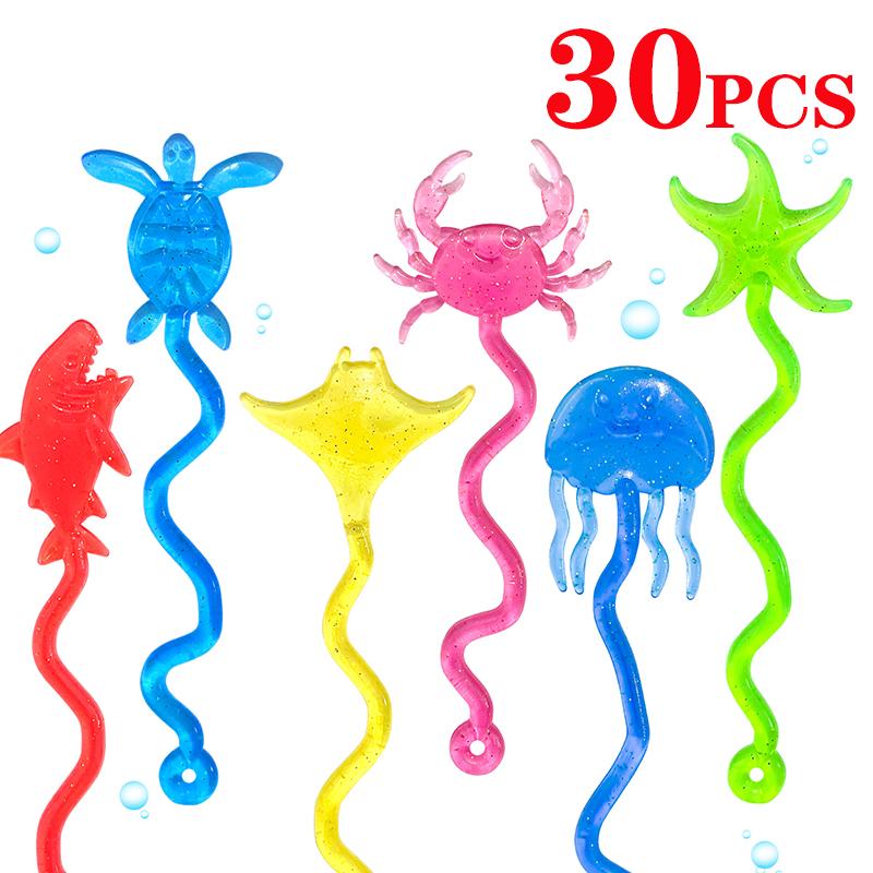10/50Pcs Funny Sticky Hands Sensory Toy Palm Elastic Heart Foot Christmas Sticky Wall Climbing Squishy Toy For Kids Adult