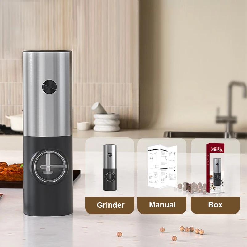 USB перезаряжаемая соль перец мельница с регулируемой электрической мельницей для перца грубость свежемолотый перец кухонный инструмент