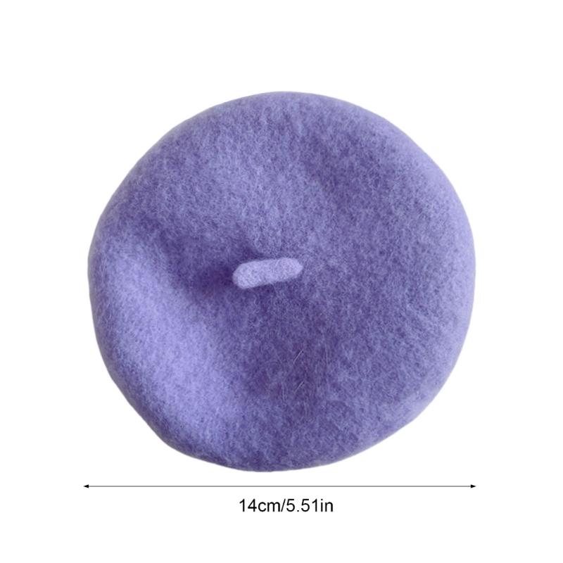 Creative Pet Beret Hat for Cats and Small Dogs Soft Wool Top Caps for Costumes and Holiday Photoshooting Headwears