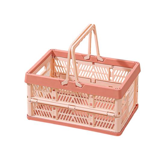 Складной ящик для хранения Пластиковая складная корзина для хранения Большая вместимость Штабелируемый ящик с ручками для офиса Спальни Кухни Игровой комнаты