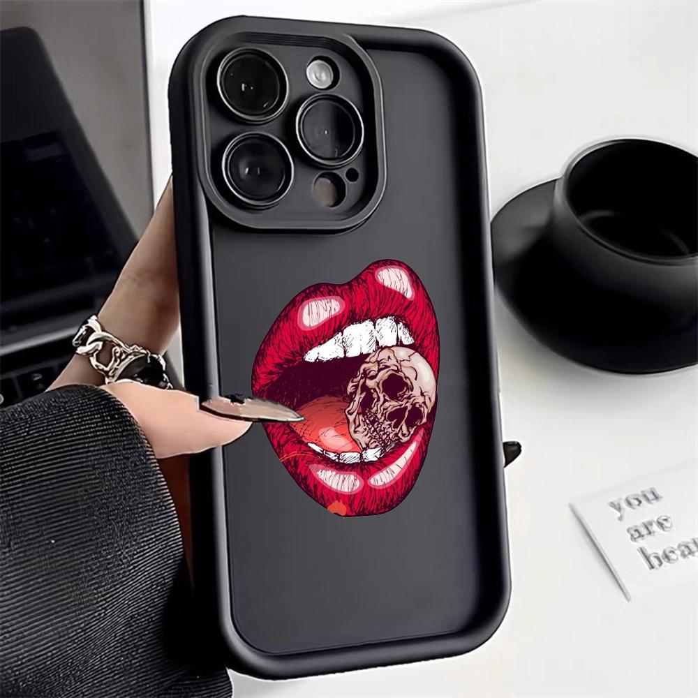 LZ20 Lips kiss design силиконовый чехол для телефона Infinix Smart 9 Hot 40i Tecno Camon 20 Pro Moto G22 G30 OnePlus Google Pixel 9 противоударный задний чехол