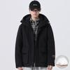Trendy Brand Hooded Workwear Down Jacket Men's Loose Short Casual Jacket Winter Thickened White Duck Down Versatile Down Jacket
