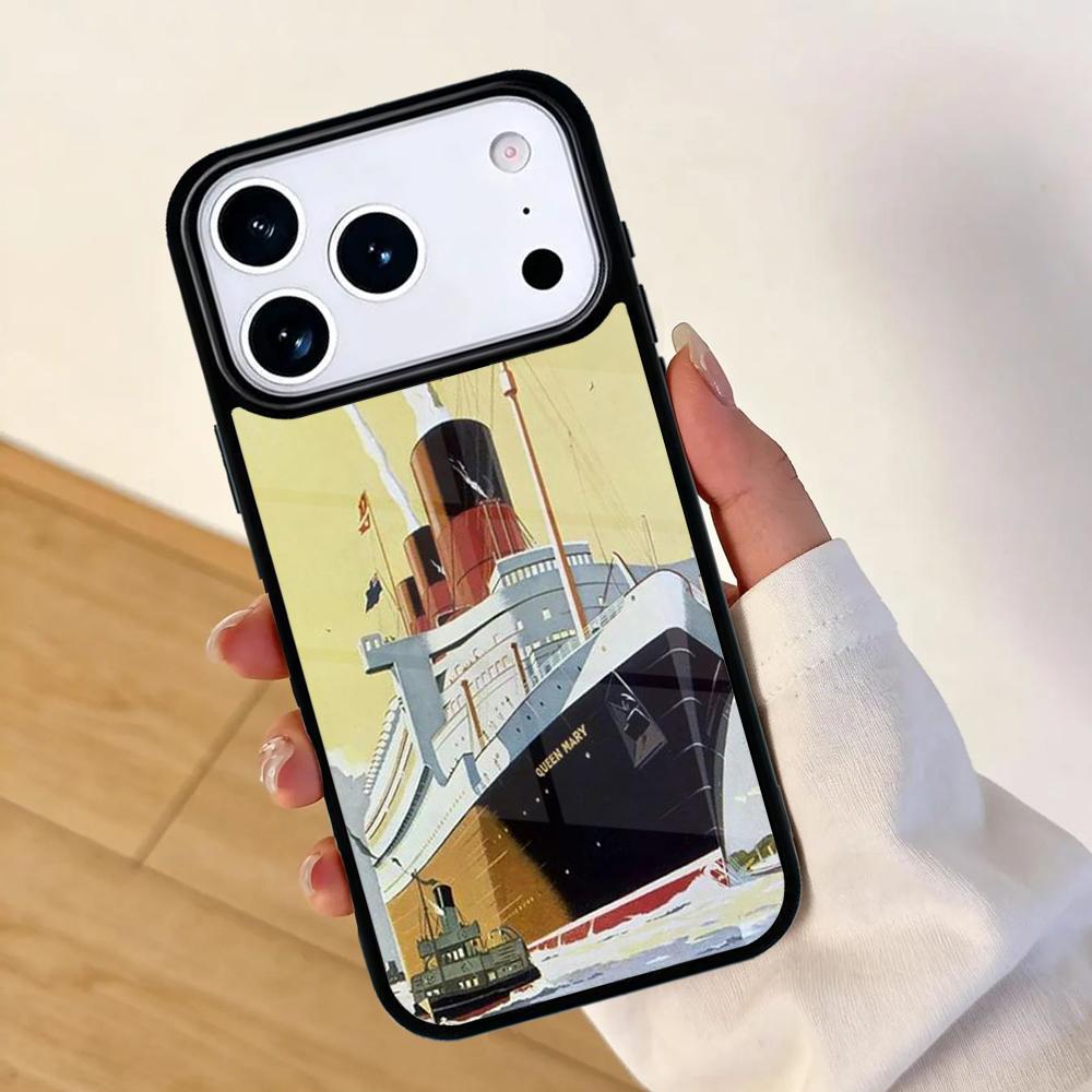 Classic Liners Ships Mobile Phone Case for IPhone 17 AIR 16pro Max 15 14 13 12 11 Bumper Cover