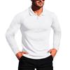 New Long Sleeve Shirt Mens T-shirt High Quality Slim Fit Lapel Autumn Winter Male Bottoming Shirt Top Tees Male