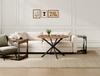 Round Dining Table Industrial Style diameter 120 cm Spacious with X-Legs Vintage Brown-Black Kitchen Living Room