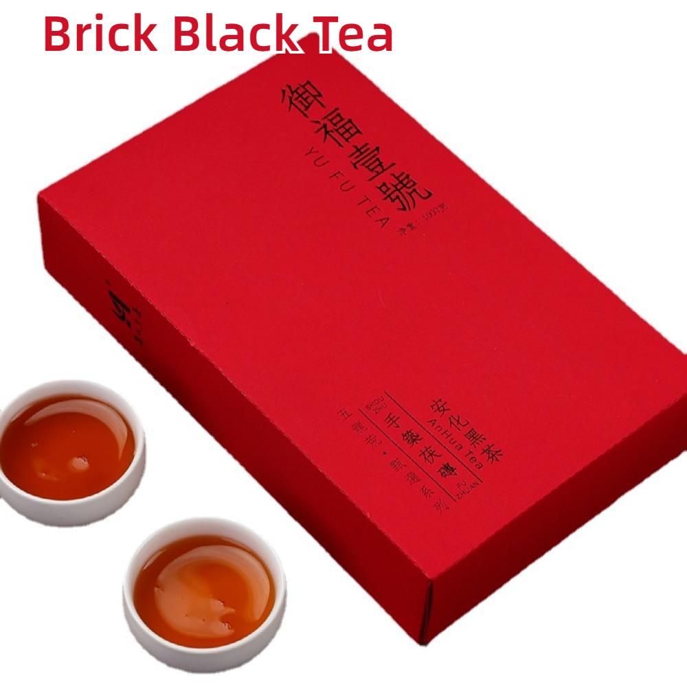 1kg Hunan Anhua Black Tea Handmade Brick Tea Tianjian JinhuaFu Brick Black Tea