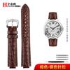 18-11мм 20-12мм Кожа крокодила Натуральная Кожа Ремешок для часов Для Cartier Blue Balloon Wsbb0025 Браслет Часы Мужской Женский Замена Ремешка