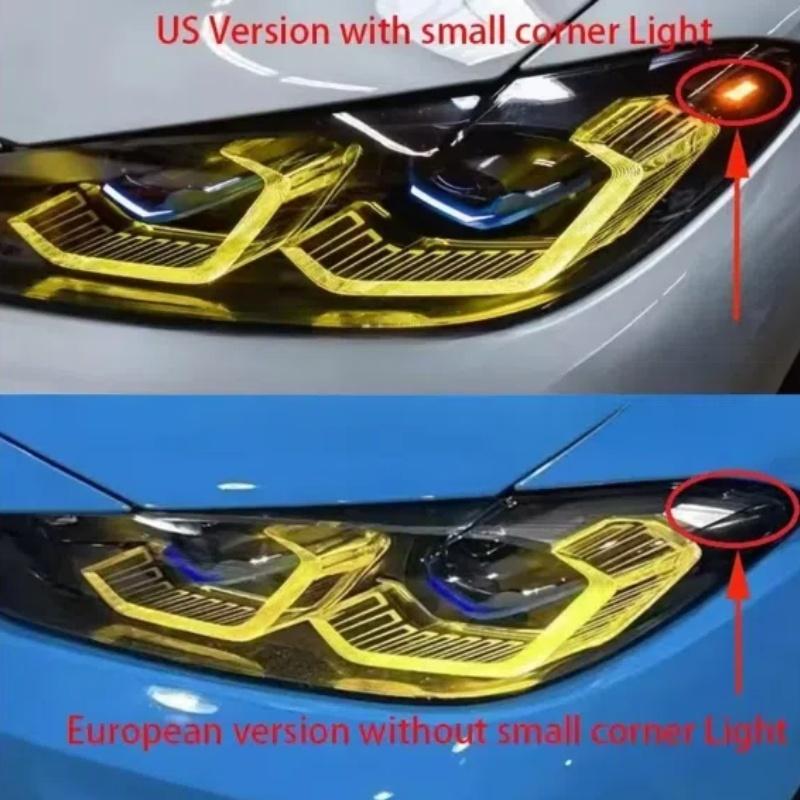 Желтые светодиодные платы Angel Eye DRL для BMW 4 серии G22 G23 G26 G80 G82 M3 M4 420I Светодиодные лазерные фары Дневные ходовые огни