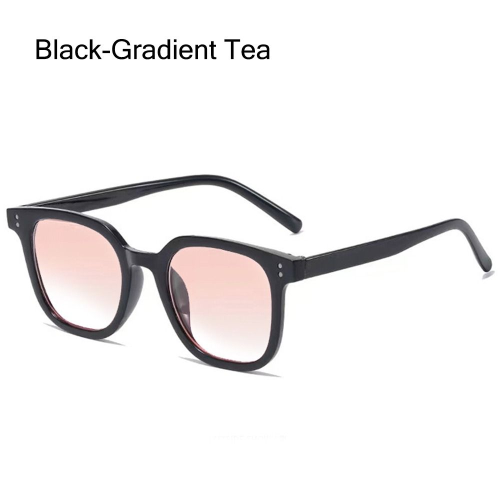 Retro Square Gradient Blush Sunglasses No Makeup Uv400 Protection Anti-Glare Shades Decorative Eyewear For Women & Men