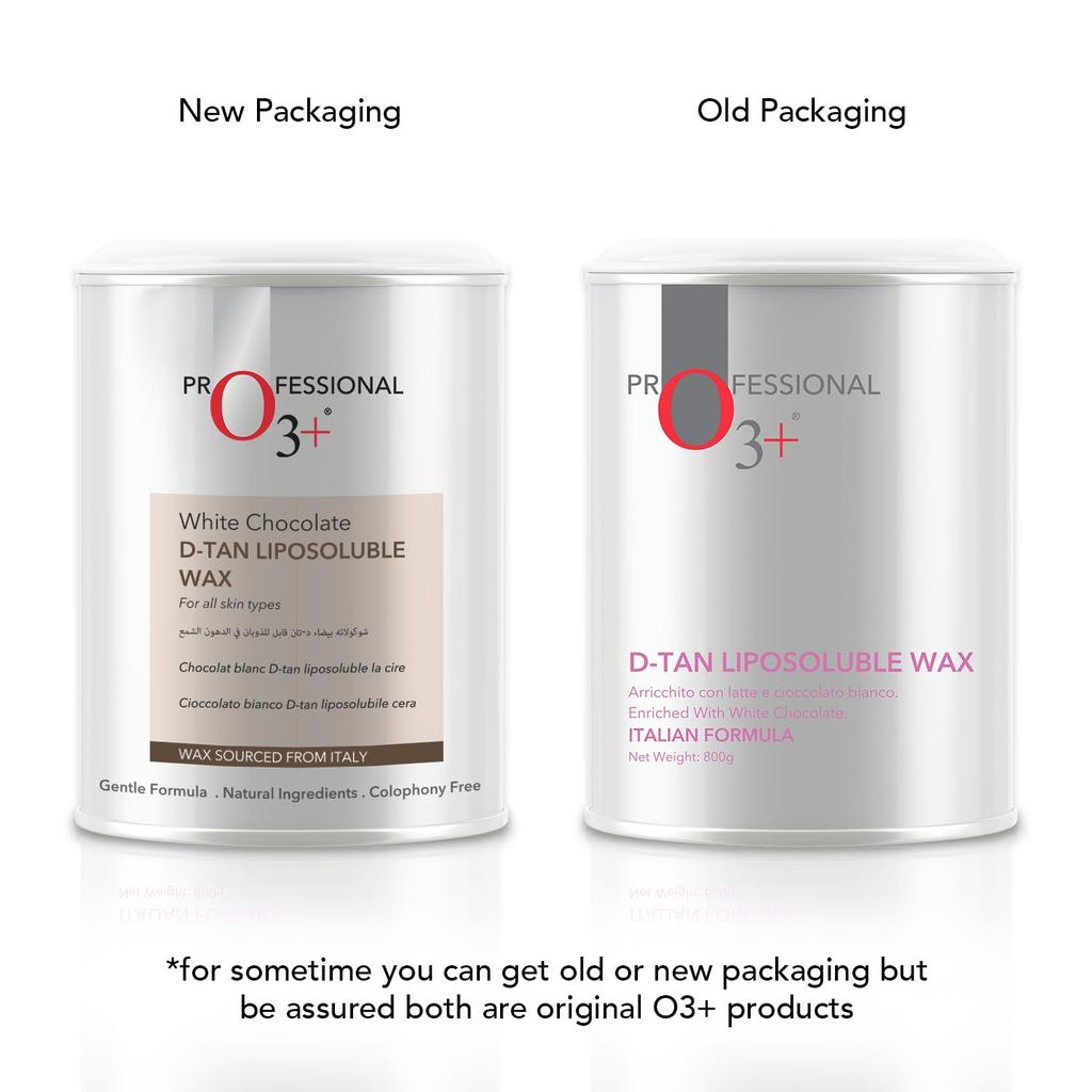O3+ D-TAN Liposoluble Hair Removal Wax 800G Pack of 1 for Sensitive Skin Face Eyebrow Underarm Stripless Peel Off