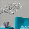 [Q5929] - Sheet of Stickers 'Cotton Branch' White Black - 50x70 Cm