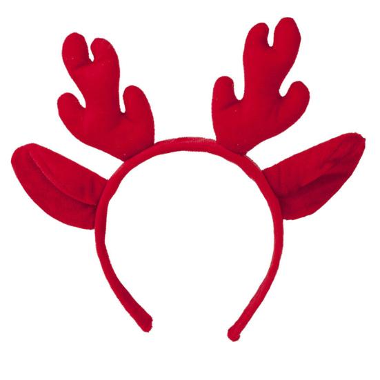 Рождественская повязка на голову с декором в виде рогов оленя, праздничный головной убор с дизайном оленя, женские эластичные удобные рождественские аксессуары для волос