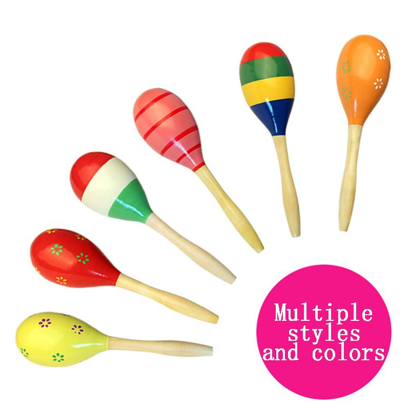 2pcs Sand Hammers Wooden Toys 2Sizes Available Musical Instrument Children Orff Instruments Brain-boosting Montessori Games TMZ