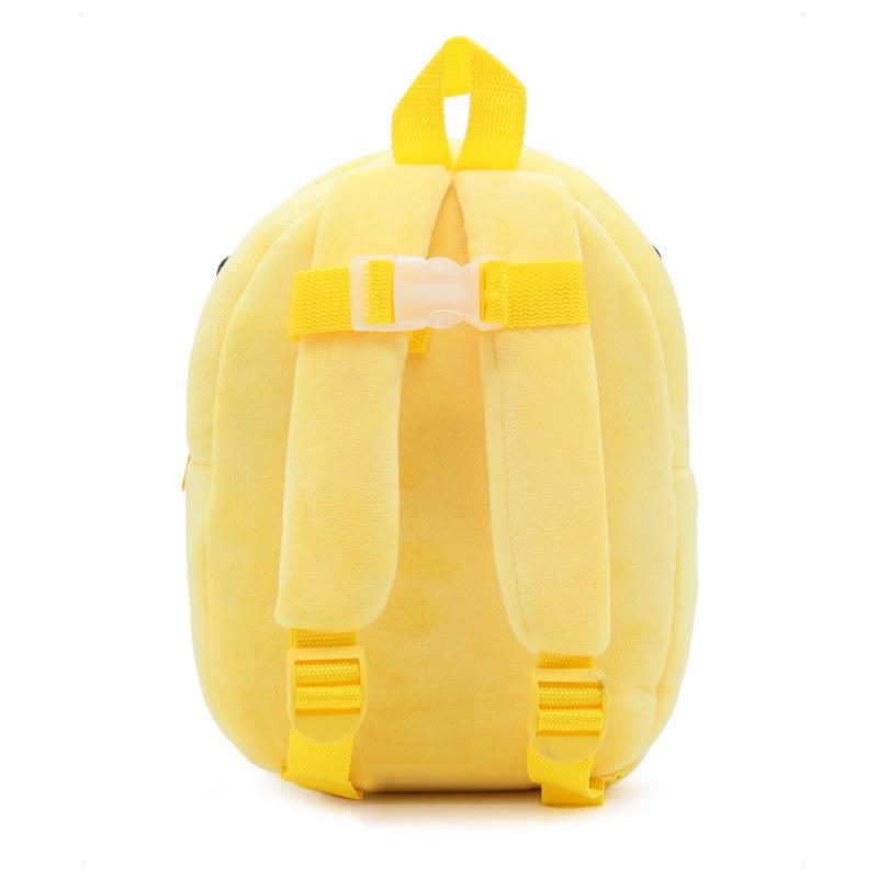 Cartoon Pikachu Toddler Plush Backpack - Anti-Lost Double Shoulder Bag for Kids' Early Education