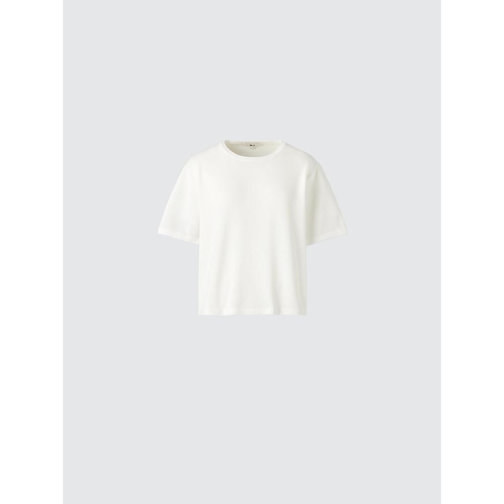 Uniqlo Японская Коробчатая Вязаная Футболка Моющаяся