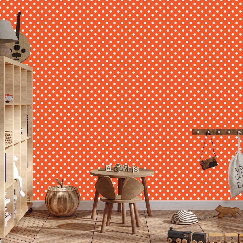 Peach Dots Wallpaper, Peach Center 50x1000