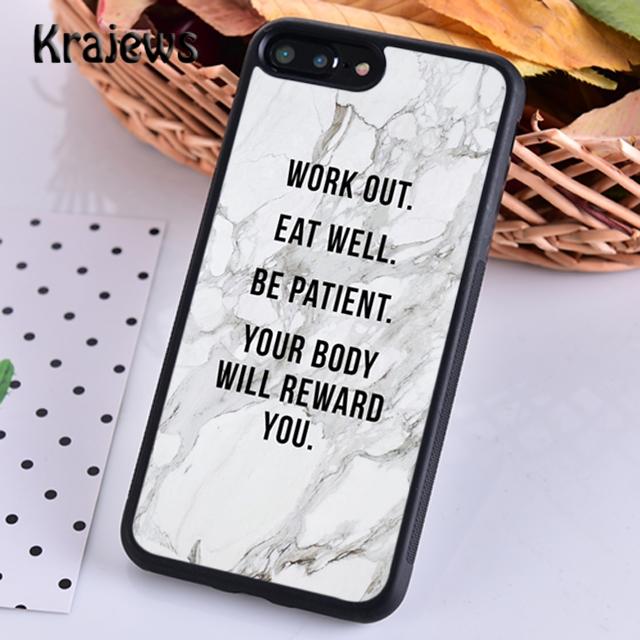 Чехол для телефона Krajews для фитнеса, бодибилдинга и тренажерного зала для iPhone 14 5 6s 7 8 plus X XR XS 11 12 13 pro max Samsung S21 S22ultra Plus