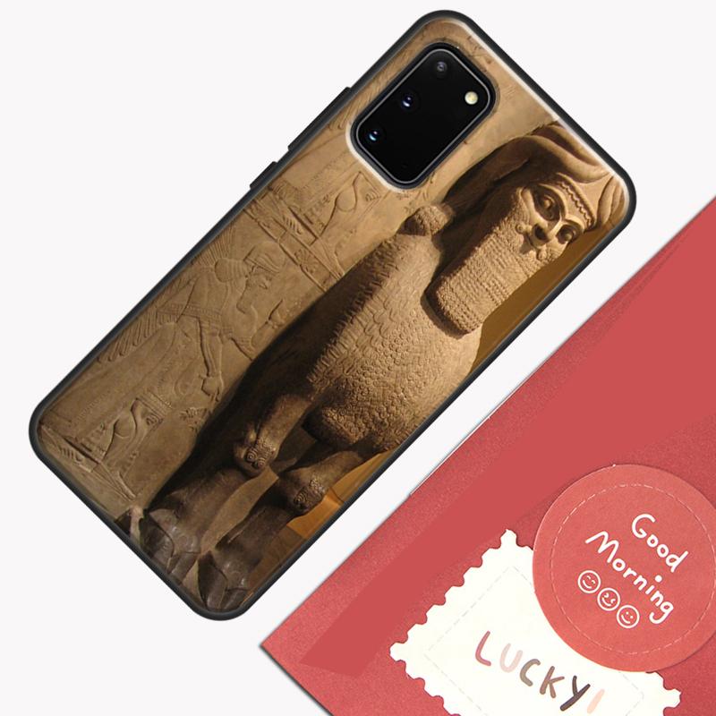 Lamassu Assyrian Winged Lion Phone Case For Samsung Galaxy S24 S26 Ultra S20 S21 S22 S23 S25 Plus S10 S25 FE Cover Shell