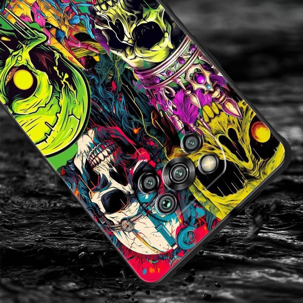Skeleton Skull Phone Case for Xiaomi Poco F7 F6 F5 F4 F3 X6 X5 X4 X3 NFC F7 Ultra M4 C51 C55 GT 5G Soft TPU Cover Fundas Capas