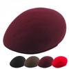 Зимняя фетровая шапка из чистой шерсти, которую можно настроить, женская однотонная шляпа, модный тренд, теплая шляпа художника
