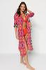 Women's Fashion New Kimono&Kaftan Ethnic Patterned Midi Woven 100% Cotton KimonoKaftan