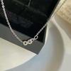 S925 Sterling Silver Infinity Choker Necklace for Women