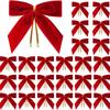 10pcs new velvet with Christmas tree decoration, bow decoration, holiday accessories, scene display, hanging decorations