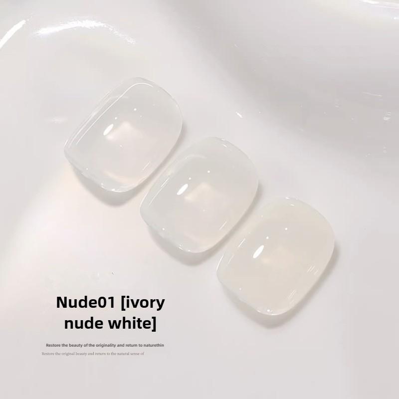 Набор лаков для ногтей Nail Art Nude, популярный цвет, белый прозрачный желеобразный клей для ногтей для маникюрного салона