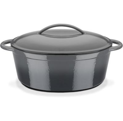 Жаровня GSW Shadow овальная 33x25 см серая 7 л (716338)