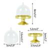 4/12pcs Clear Plastic Mini Candy Cupcake Boxes Wedding Gift Box Party Dessert Macarone Display Stand Tray With Lid Table Decor