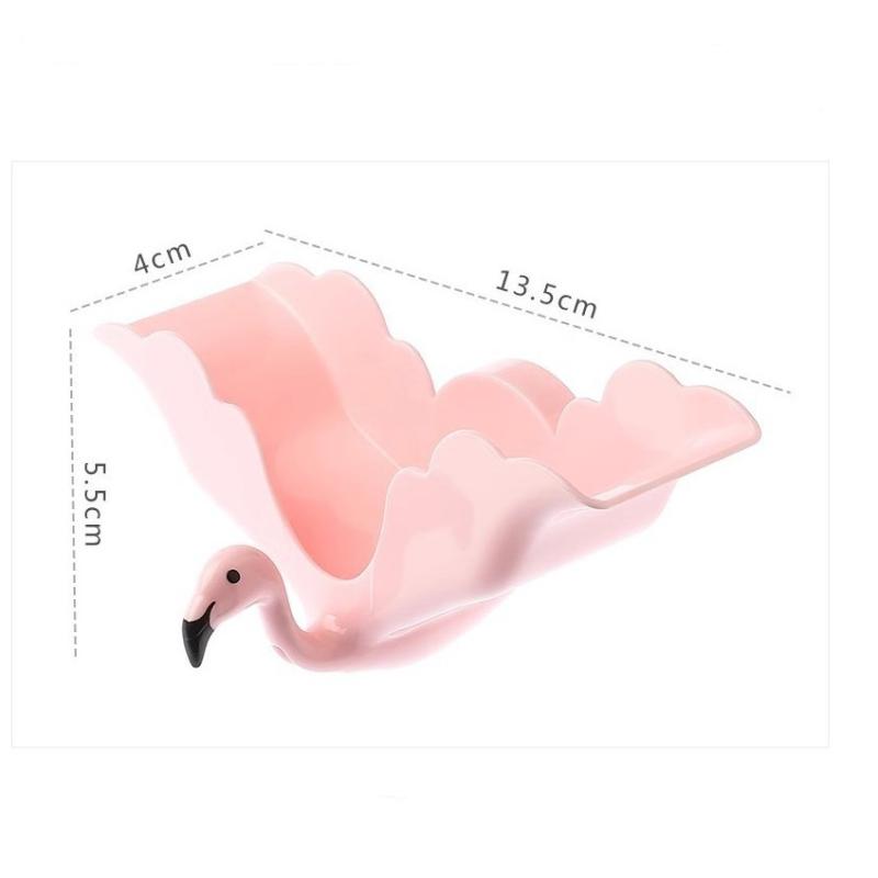 Креативная мыльница в форме фламинго, подставка для мыла для душа, ванной комнаты, без сверления, поднос для мыла, настенная мыльница, держатель для хранения